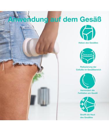 Electric Cellulite Massager - Anti-Cellulite Device for Belly Buttocks & Legs | 6 Washable Pads for Smoother Tighter Skin - Buy Online on GoSupps.com