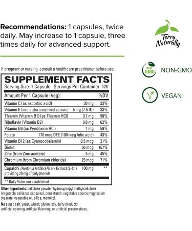 Terry Naturally Sucontral D 60 Capsules x2 - 20mg Hintonia Latiflora - Support Carbohydrate Metabolism - Non-GMO Gluten Free - 120 Servings - Buy Online on GoSupps.com