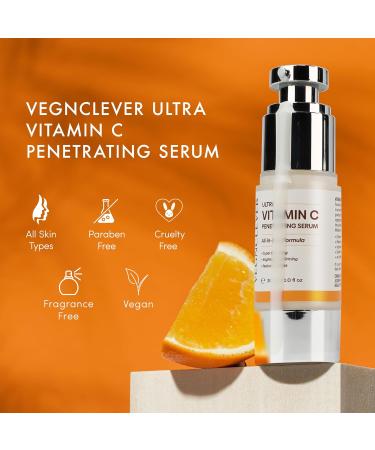 Super Vitamin C Serum for Face - Anti-Aging Moisturizer with Niacinamide & Collagen Peptides | Firm & Smooth Mature Skin - Buy Online on GoSupps.com