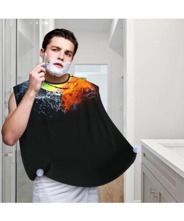 Buy Sport Ball Beard Bib - Volleyball Fire Water Hair Catcher Non-Stick Grooming Cloth for Shaving & Trimming - Perfect Gift for Men - Buy Online on GoSupps.com