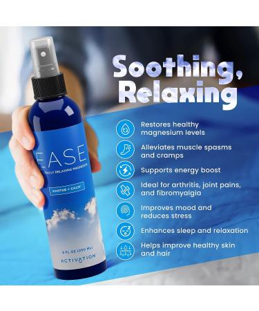 Activation Products Ease Magnesium Spray - Bioavailable Chloride for Pain Relief & Relaxation - 8 fl oz - Buy Online on GoSupps.com