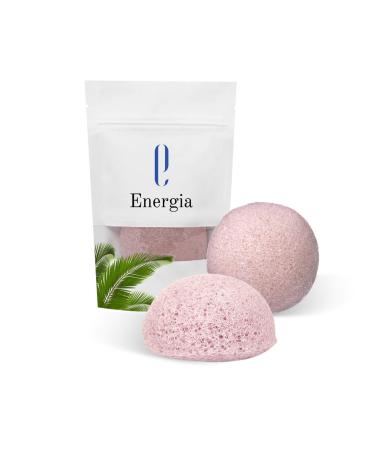 Konjac Facial Sponge  100% Natural Handmade Unscented Soft Exfoliating Face Sponge Daily for Men and Women  Facial Konjac Sponge Sensitive Skin Acne ( Pink Clay Konjac Sponge) 1 Package   Energia French Pink Clay - Buy Online on GoSupps.com