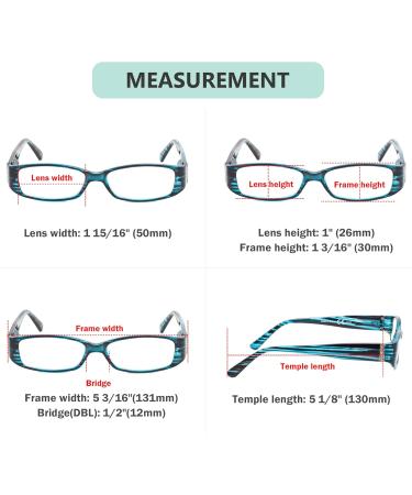 Eyekepper Spring Hinges Reading Glasses with Genuine Austrian Crystals for Women - Blue +3.00 Magnification - Buy Online on GoSupps.com