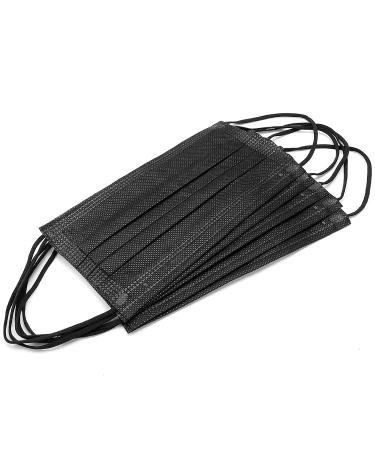 Kids 3-Ply Disposable Face Masks - 100 PCS Black Safety Masks with Adjustable Nose Clip & Ear Loops for School & Travel - Buy Online on GoSupps.com