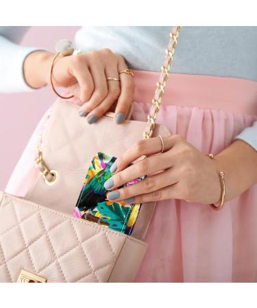 Travel Lipstick Organizer Case - Portable Makeup Bag with Mirror | Tropical Toucan & Parrot Design | Ideal for International Shipping - Buy Online on GoSupps.com