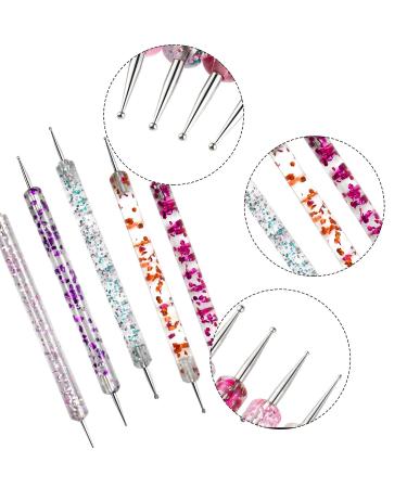 5-Piece Nail Puncture Pencil Set - Double-Sided Nail Art Tools for DIY Designs | Dotting Tools & Nail Brushes for Manicure - Buy Online on GoSupps.com