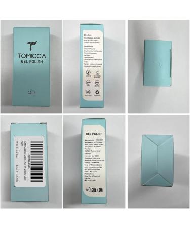 TOMICCA White Glitter Gel Nail Polish - Shimmer Silver Sparkle Top Coat for French Nail Art | Soak Off UV Milky Gel Polish for Home Salon - 5 White - Buy Online on GoSupps.com