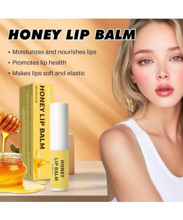 Nourishing Lip Balm Honey Lip Balm Moisturizes for Dry Cracked Lips Lightens Lip Lines Enhances Lip Color Daily Lip Moisturizer - Buy Online on GoSupps.com
