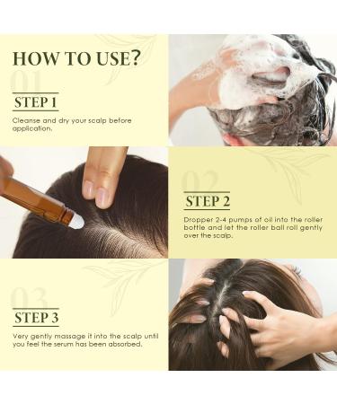 SNOWSEN Hair Growth Oil with Biotin Effective Hair Loss Treatment Thicken and Strengthen for Hair Regrowth Biotin Beard Growth Oil Comes with a Essential Oil Roller Bottle for Women Men - Buy Online on GoSupps.com