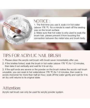 Saviland 10PCS Kolinsky Acrylic Nail Brush Set | Crystal Texture Brushes for Acrylic Powder | Ideal for Nail Salons and Beginners | Sizes 4-22 - Buy Online on GoSupps.com