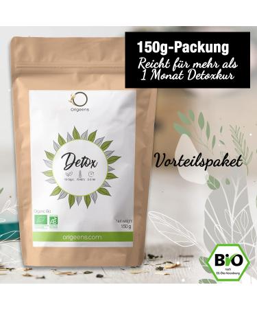 Bio Detox Tea for Weight Loss | 150g Loose Green Tea & Mate | Hot & Iced | 30-Day Detox Cure | Organic & Natural - Buy Online on GoSupps.com