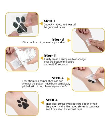Dog Paw Glitter Tattoo Sticker Set - 20 Sheets/240 Pcs Temporary Tattoos for Women Girls - Fresh Color Body Art Accessory - Buy Online on GoSupps.com