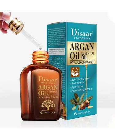 Argan Oil Essential Oil with Hyaluronic Acid - Anti-Aging Soothing & Moisturizing Skin Care 35ml - Buy Online on GoSupps.com