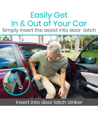 Vive Car Handle Assist for Elderly - Scratch Proof Latch - Auto Grab Bar Cane Support Aid - Standing Mobility Safety Tip to Help Get Out - Portable Assistive Device for Seniors Handicapped Single - Buy Online on GoSupps.com