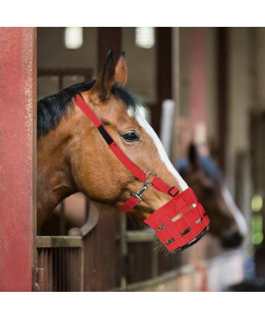ERYUE Grazing Muzzle Horse Mouth Cover Equine Grass Muzzle Equestrian Equipment for Horse Pony Donkey - Buy Online on GoSupps.com