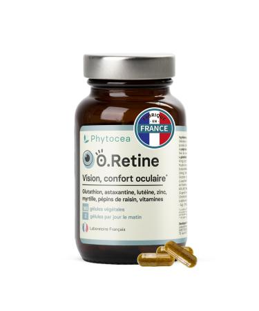 Phytocea O.Retine | Dietary Supplement for Visual Comfort & Night Vision | Lutein Glutathione Vitamins | Antioxidants for Dry and Irritated Eyes | 180 Capsules | Made in France