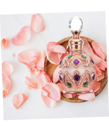 Ipetboom Essential Oil Bottle Nail Growth Oil Glass Carafe Diamonds Embedded Bottle Spice Dispenser Essential Oils for Diffusers Aromatherapy Alloy Travel Perfume Spray Bottle 15 ml Golden - Buy Online on GoSupps.com