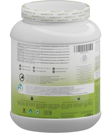WEIGHT & MASS GAINER Vegan - Chocolate 2 kg - High calorie drink for weight gain and weight gain - V-GAINER without maltodextrin and sugar - Buy Online on GoSupps.com