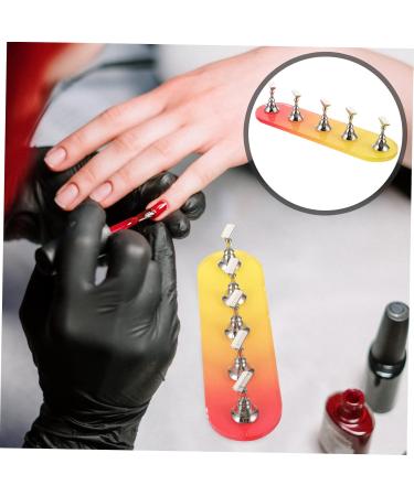 Beavorty 1 Set Nail Practice Holder Nail Racks for Nail Art Creative Nail Racks Magnetic Nail Stands Nail Display for Nail Art Beauty Decor Convenient Nail Racks Manicure Plastic Aurora 12.8x3.7cm As Shown - Buy Online on GoSupps.com