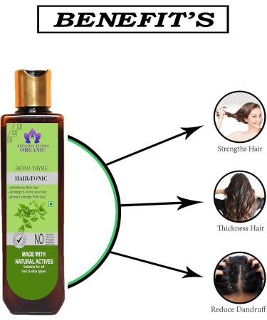 Blessfull Healing Organic Henna Thyme Hair Tonic 100 ml (Packing May Vary) - Buy Online on GoSupps.com