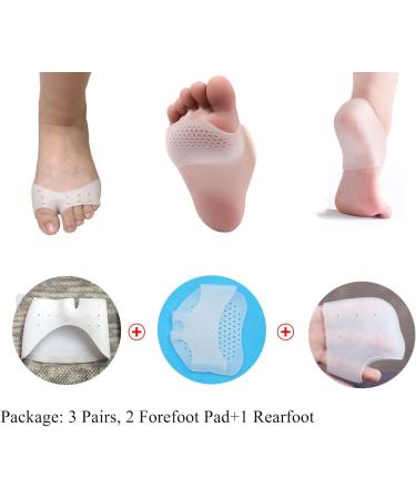 Breathable Metatarsal Pads for Plantar Fasciitis | Forefoot Cushion & Foot Care Kit (3 Pairs) - Men & Women - Buy Online on GoSupps.com