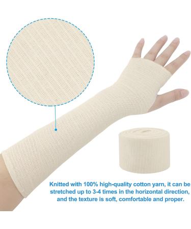 Elastic Tubular Support Bandage - Large Knee & Medium Thigh Cotton Spandex White (6.25cmx10m) - Buy Online on GoSupps.com