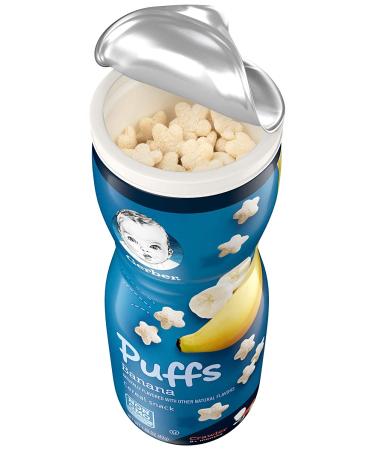 Gerber Puffs Cereal Snack - Banana Flavor for 8+ Months | 1.48 oz (42g) - Buy Online on GoSupps.com