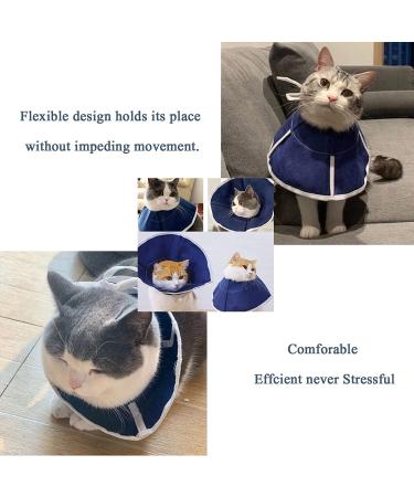 Soft Nonwoven Fabric Cat Cone Collar - Adjustable Recovery Elizabethan Collar for Cats, Kittens, and Puppies - Effective Solution to Stop Licking and Head Scratching - Prevent Infections - Medium Size - Buy Online on GoSupps.com
