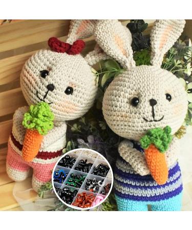 600pcs Colored Safety Eyes & Noses for Amigurumi | Plastic, 6mm-14mm, Assorted Colors - Buy Online on GoSupps.com