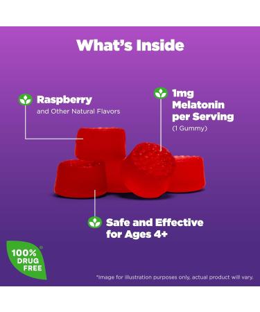 Natrol Kids Melatonin 1mg Supplement for Restful Sleep Sleep Gummies for Children 60 Raspberry-Flavored Melatonin Gummies 60 Day Supply - Buy Online on GoSupps.com