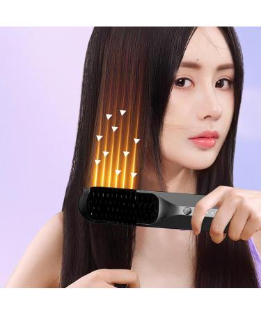 Hot Comb Straightener | 3 Temps Anti-Scald Hair Straightening Brush for Fine & Frizzy Hair | Ion Flat Iron Comb with 3D Comb Tooth - International Shipping Available - Buy Online on GoSupps.com
