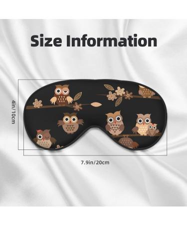 FoRes Cute Brown Cartoon Owls Sleep Mask - Adjustable Light Blocking Eye Mask for Deep Rest | Unisex Adult - Buy Online on GoSupps.com
