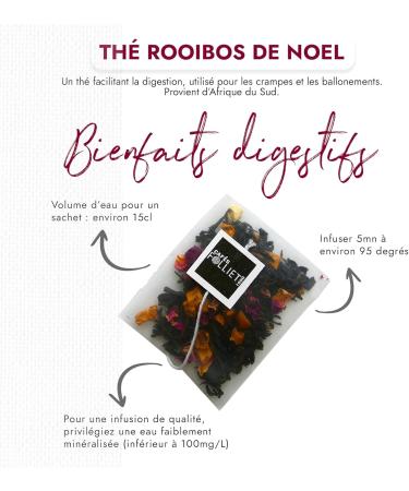 CAF S FOLLIET - Christmas Rooibos Tea - Superior Rooibos from South Africa - Cinnamon Apple Orange and Rose Flavors - Infusi - Buy Online on GoSupps.com