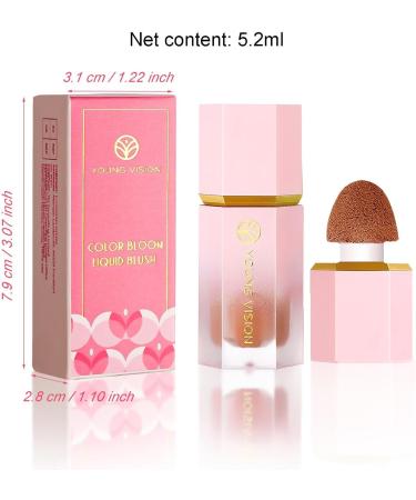 Liquid Blusher Makeup | 8-Color Matte Velvet Blusher Liquid Powder Blusher - Moisturizing Multifunctional Dewy Finish Skin Blusher Makeup Women's Soft Cheek Tint for Beautifying Pochy 106 - Buy Online on GoSupps.com