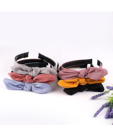 Ondder Women's Headbands 6 Pack with Bunny Ear Cute Bow - Fashion Hair Band for Ladies and Girls - Buy Online on GoSupps.com
