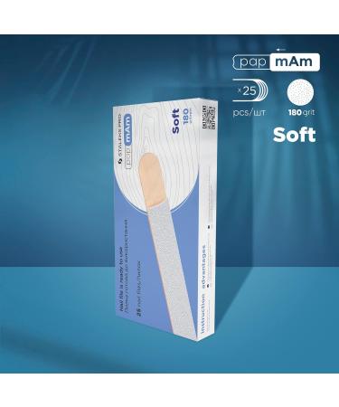 STALEKS PRO 25 Pieces Eco-Friendly Wood Birch NAIL_FILE with Foam 180 Grit Size 140*20mm Grano 180 - Buy Online on GoSupps.com