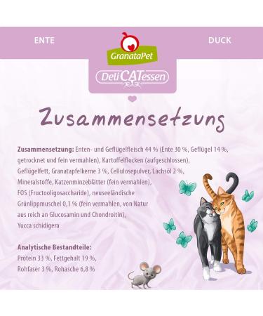 GranataPet DeliCatessen Duck Adult Cat Food - Grain-Free Sugar-Free Dry Food for Cats 300g Pack - Buy Online on GoSupps.com