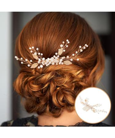 ifundom Hair piece side hair comb Miss crystal headgear elegant bridal headpiece grace hair hair wedding decor hair accessories for women hair accessories hairpin Metal modeling leaf - Buy Online on GoSupps.com