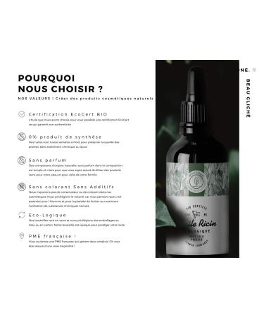 100ml Organic Cold-Pressed Castor Oil - Pure Hair Beard Eyelash & Nail Growth - Glass Bottle with Brush - International Shipping - Buy Online on GoSupps.com