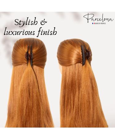 Parcelona French Boss Tortoise Shell Spring Jaw Hair Claw Clip - Medium Size - Buy Online on GoSupps.com