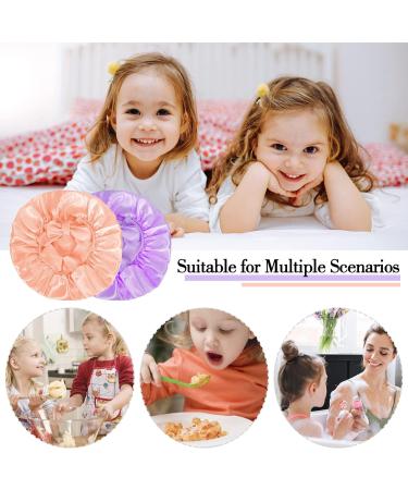 Arqumi Silk Satin Bonnet for Kids 2Pcs - Soft Baby Sleeping Cap - Adjustable Night Cap for Toddler Child Teens - Nude & Purple - Buy Online on GoSupps.com