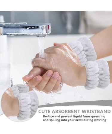 ACO-UINT 6Pcs Spa Headbands & Wrist Washbands Set for Women - Soft & Absorbent Skincare Accessories in Black and Gray - Buy Online on GoSupps.com