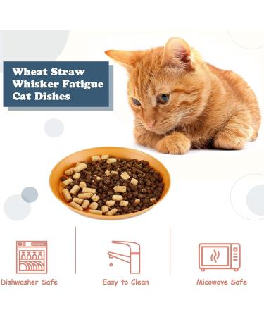 8 Pcs Cat Food Dish Cat Bowls Whisker Fatigue Free Cat Food Bowls Multipurpose Cute Pet Bowl to Relieve Whisker Fatigue for Cats Kittens Puppies Dishwasher Safe (Four color) - Buy Online on GoSupps.com