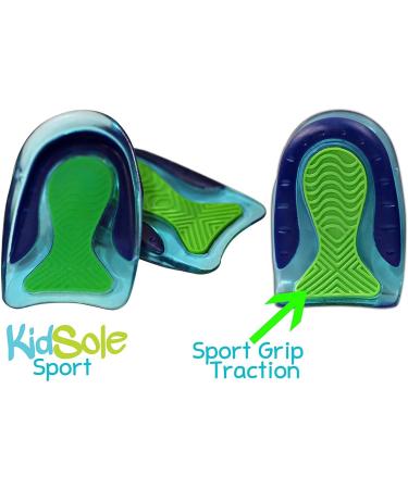 KidSole Gel Heel Cups for Kids | Shock Absorbing Lightweight Heel Cups for Sensitive Heels, Spurs, Plantar Fasciitis, and Ankle Pain | 2 Pairs (4 Single Heelcups) | Kid's Size 3-7 - Buy Online on GoSupps.com