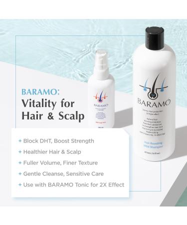 Hair Boosting Mild Shampoo for Thinning & Hair Loss | DHT Blocker for Men & Women | Sulfate & Paraben Free - 16 fl oz - Buy Online on GoSupps.com