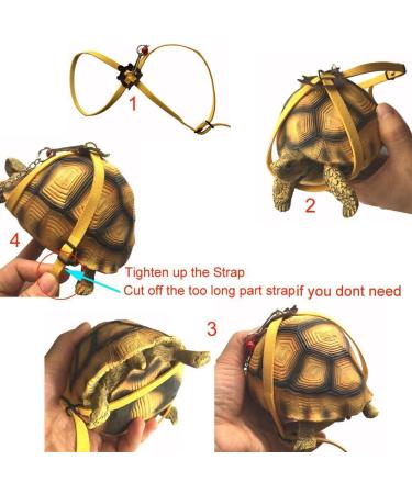 Pet Tortoise Turtle Leather Harness Strap Chest Collar Walking Lead Control Rope (S Blue) S Blue - Buy Online on GoSupps.com