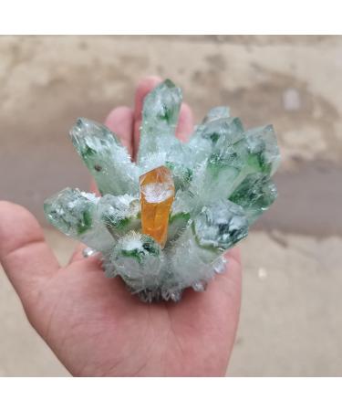 200-900g Natural Green Ghost Crystal Cluster Original Stone Orange Crystals Minerals Home Decor Natural Decoration Full of Texture (Size : 600-700g) - Buy Online on GoSupps.com