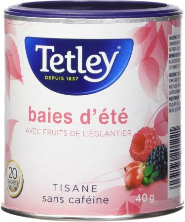 Tetley Summerberries Herbal Tea with Rosehip - 20 Tea Bags 40 Grams Naturally Caffeine Free SummerBerriesHerbalTea - Buy Online on GoSupps.com