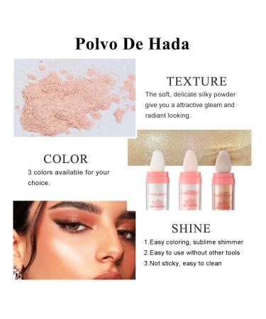 Polvo De Hadas 3-Color Highlighter & Body Glitter Powder (01) - Shimmering Fairy Makeup for Face & Body - Buy Online on GoSupps.com