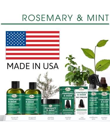 Difeel Rosemary & Mint Hair Oil with Biotin - 12 oz - Natural Hair Growth Solution | International Shipping Available - Buy Online on GoSupps.com